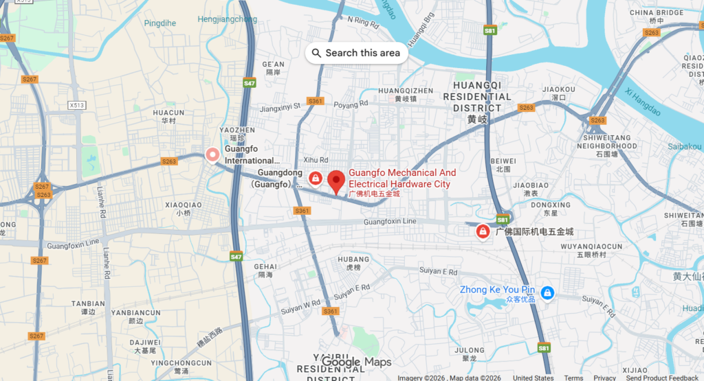 地图 广佛机电五金城